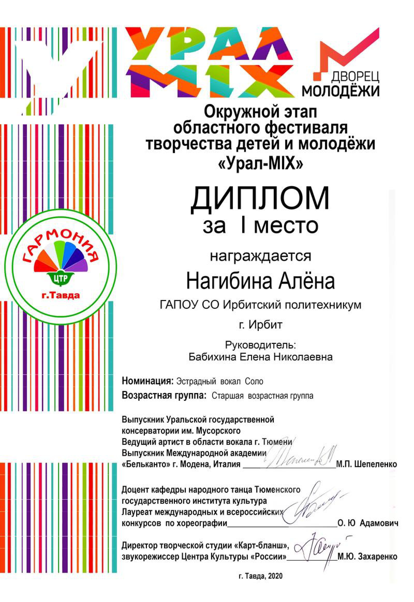 Окружной этап областного фестиваля творчества детей и молодежи &quot;Урал-MIX&quot;